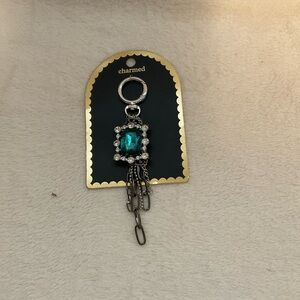 Charmed Teal and Silver Keychain Holder